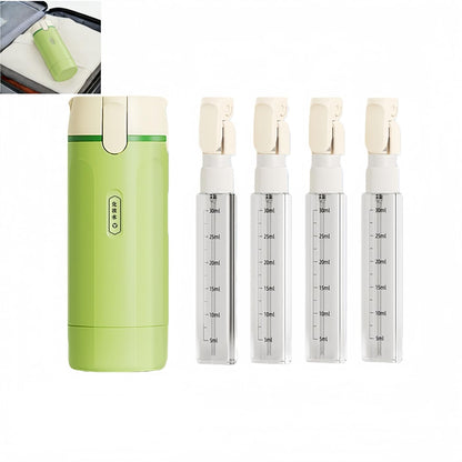 4-in-1 Travel Toiletry Dispenser, Leak-Proof Refillable Bottles