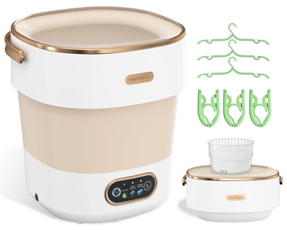 20L Foldable Portable Washing Machine with Spin Dryer for Travel Dorm RV
