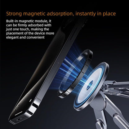 Adjustable Foldable Laptop Stand with Magnetic Phone Holder