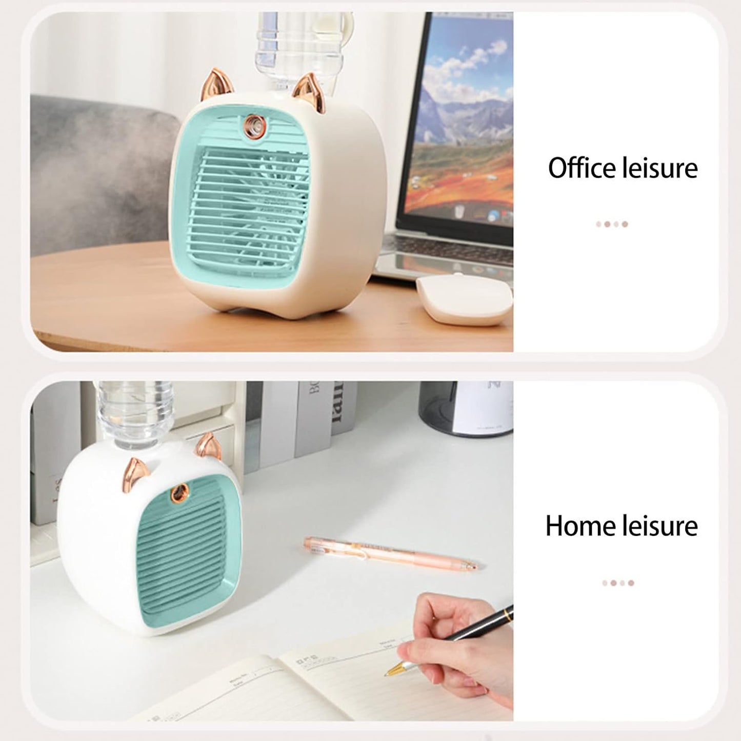 Portable USB Cooling Fan, 3-Speed Mini Air Cooler for Bedroom, Office