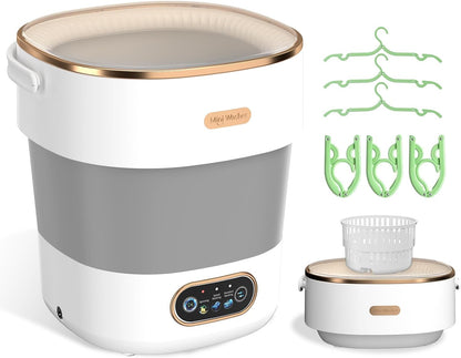 20L Foldable Portable Washing Machine with Spin Dryer for Travel Dorm RV