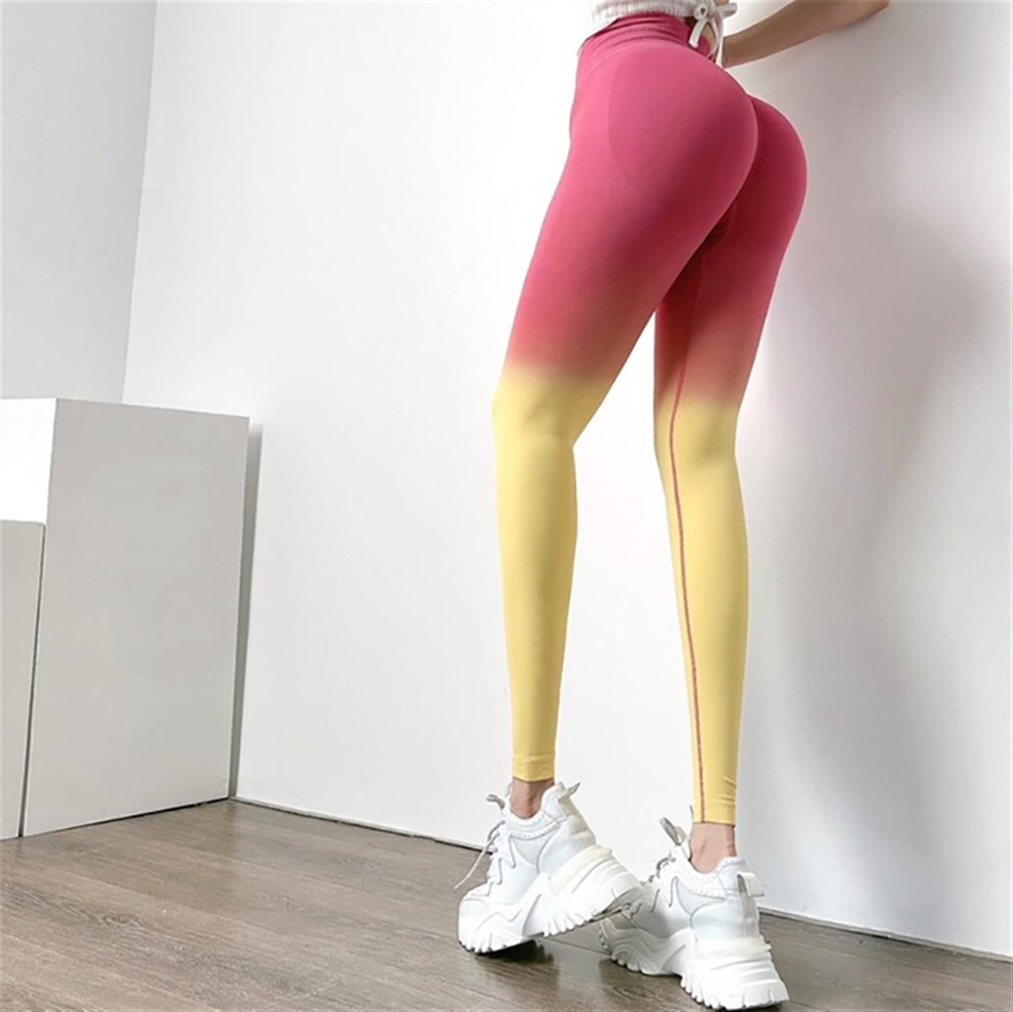 LSCZSLYH High-Waist Seamless Yoga Leggings for Women