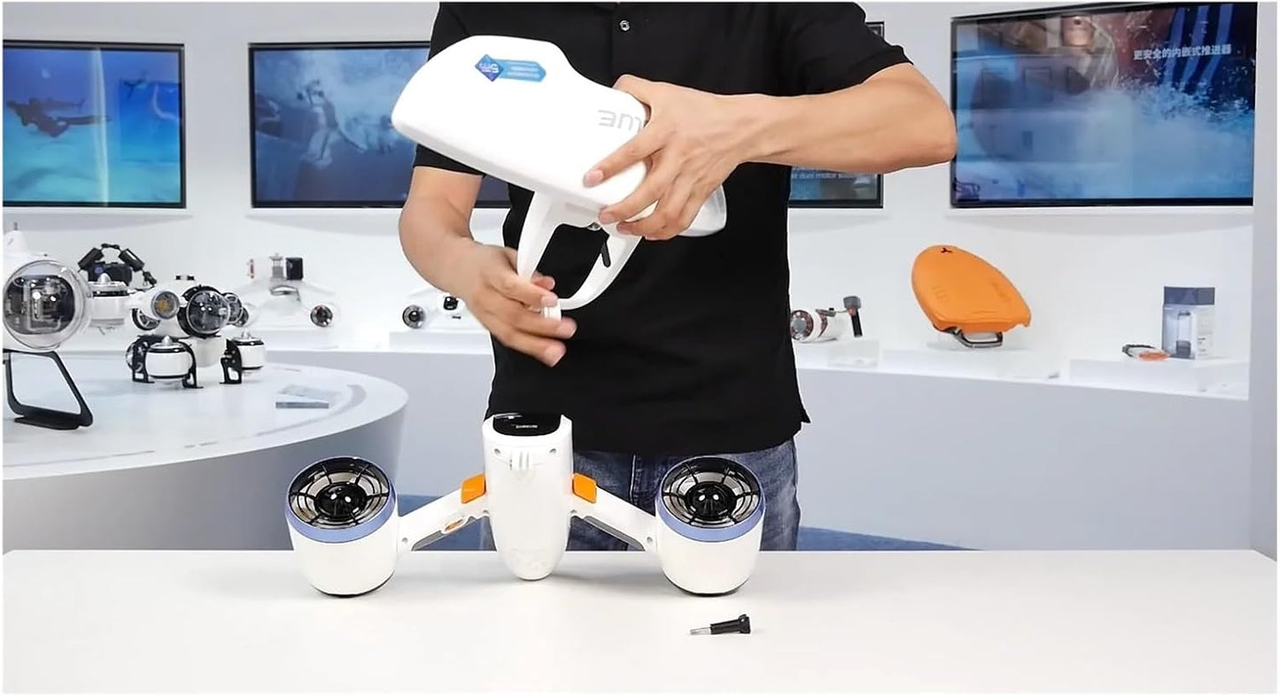 520W Underwater Scooter with Dual Thrusters | 3.36 MPH Sea Scooter for Diving & Swimming