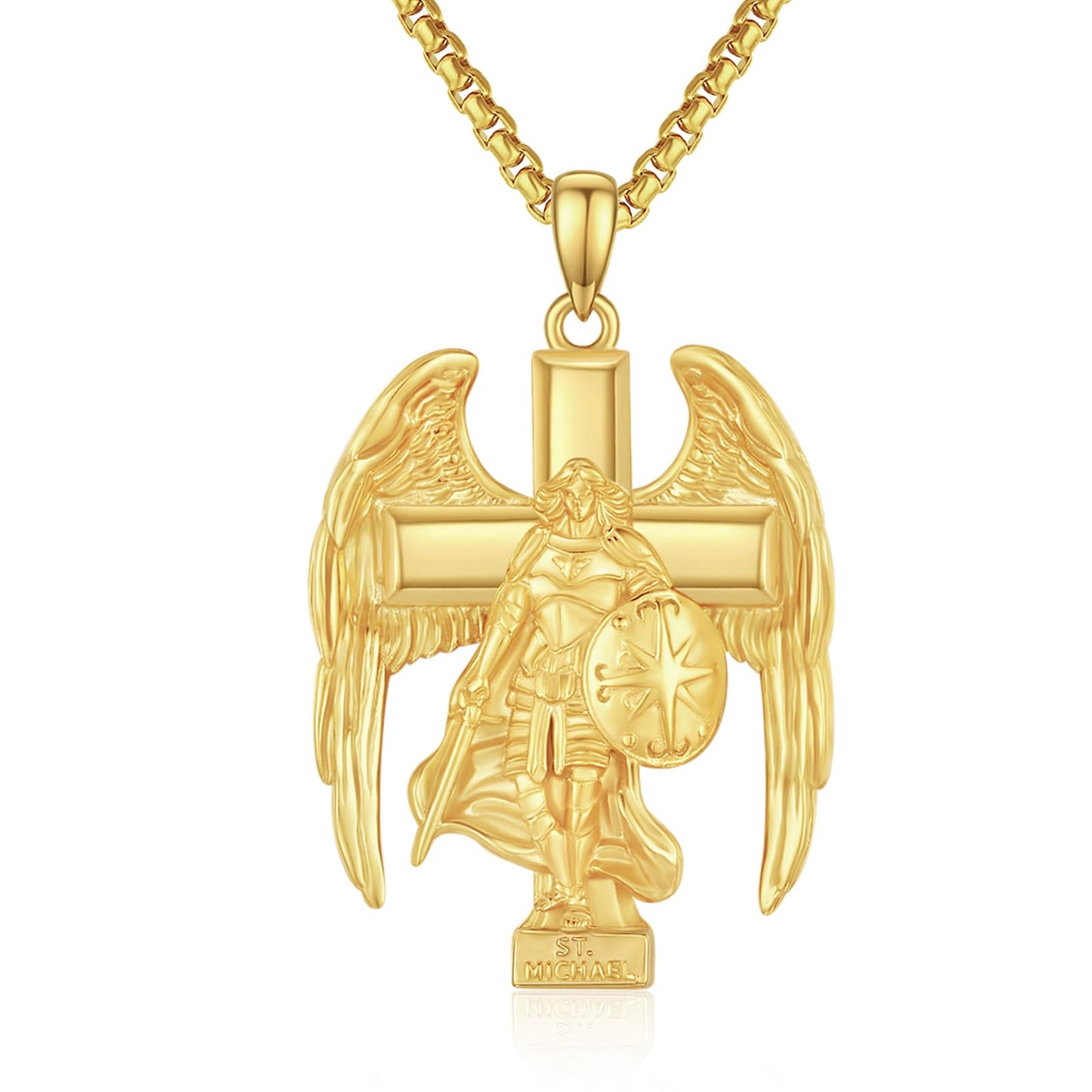925 Sterling Silver Patron Saint Amulet Necklace