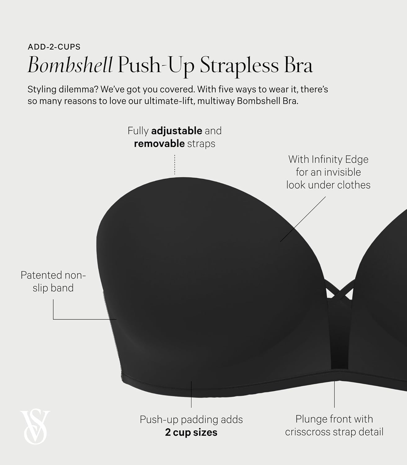 Victoria's Secret Bombshell Strapless Push-Up Bra