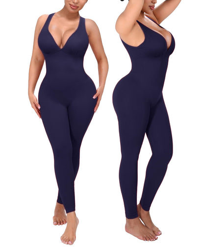 SHAPELLX Women's Tummy Control One-Piece Yoga Jumpsuit