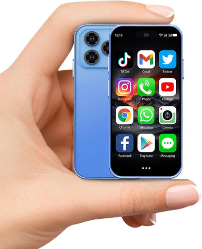 Blue Kids Mini Android Smartphone 3GB+32GB Unlocked Backup Phone