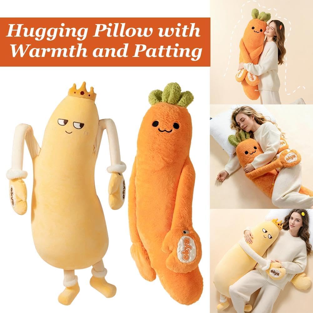 Mango Plush Hugging Body Pillow with Heat & Bluetooth