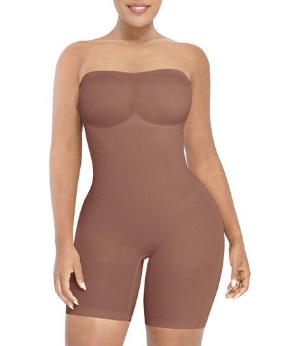 SHAPELLX Strapless Shapewear Bodysuit with Tummy Control