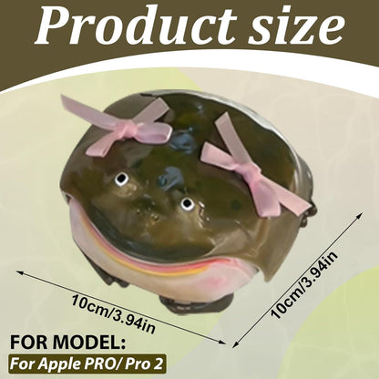 Frog AirPods Case, Cute Cartoon Silicone Cover for AirPods 4/Pro 2/3