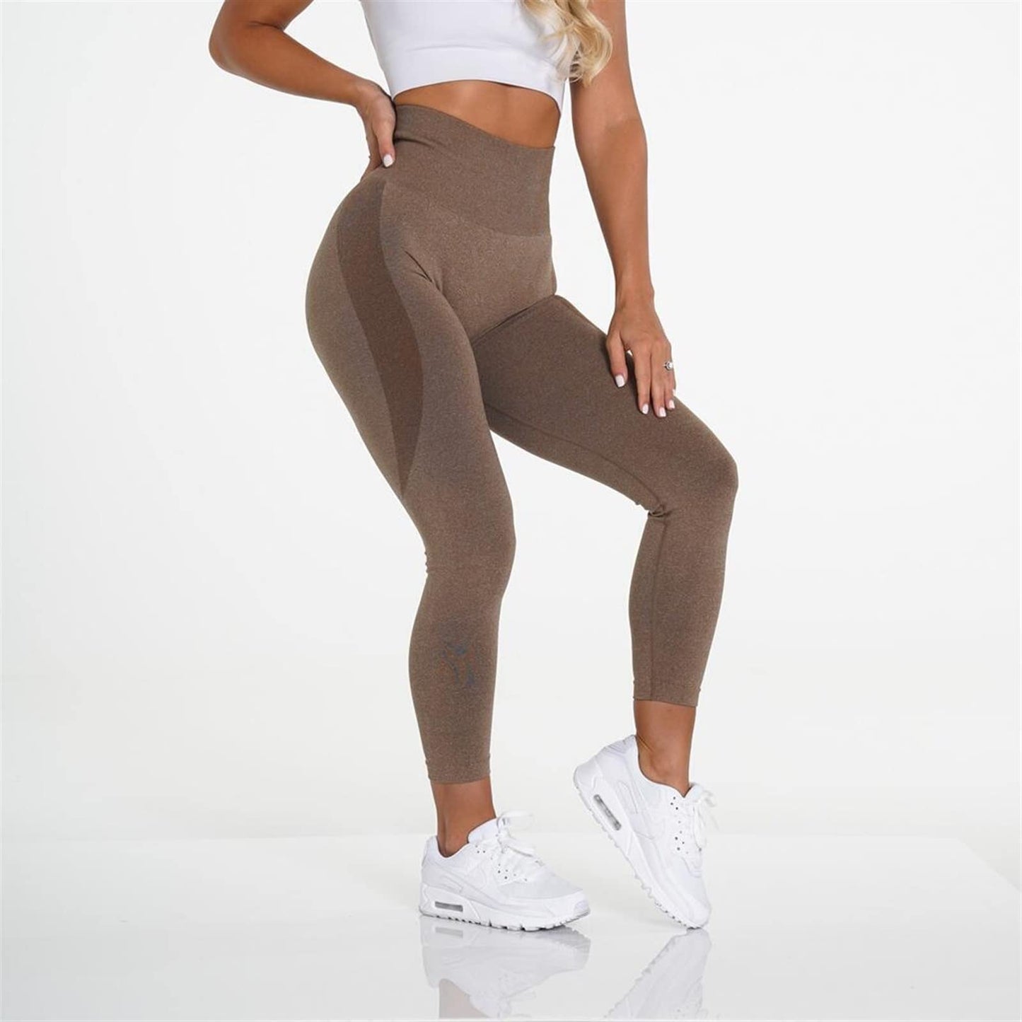 LSCZSLYH High-Waist Seamless Yoga Leggings for Women