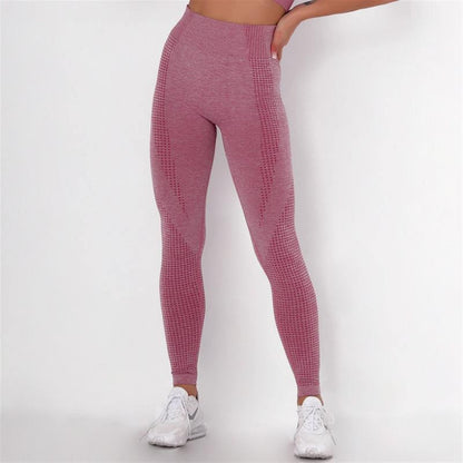 LSCZSLYH High-Waist Seamless Yoga Leggings for Women
