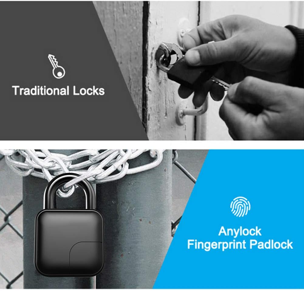 Smart Fingerprint Electronic Security Padlock Multi-scene Use