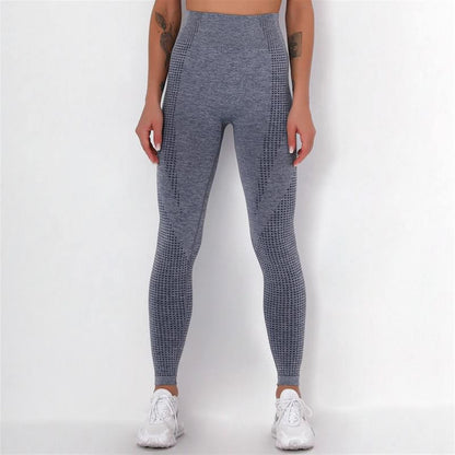 LSCZSLYH High-Waist Seamless Yoga Leggings for Women