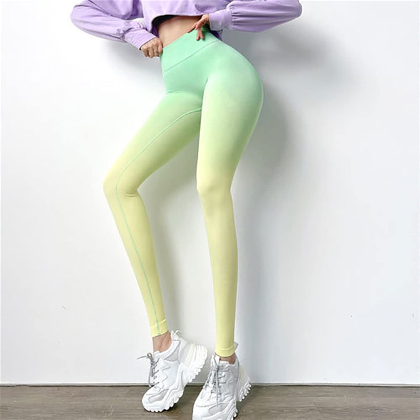 LSCZSLYH High-Waist Seamless Yoga Leggings for Women