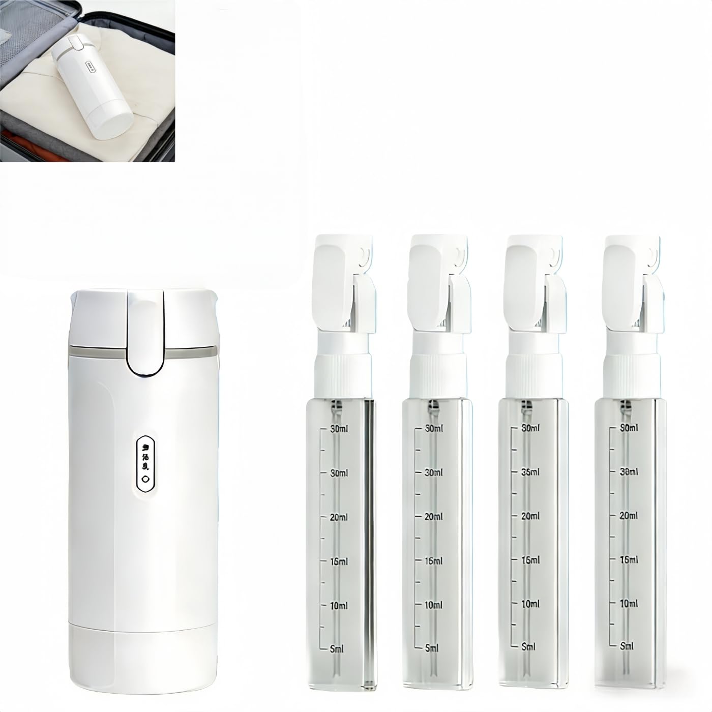 4-in-1 Travel Toiletry Dispenser, Leak-Proof Refillable Bottles