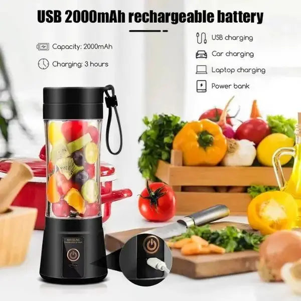 【Newly upgraded thicker version】Mini Portable Juicer Blender Cup USB-Rechargeable Mini Fruit & Vegetable Blender for Personal Smoothies Compact All-in-One Professional Blender Leak Proof Design Puree Maker Juicy Fruits Quality juicers machines fresh juice