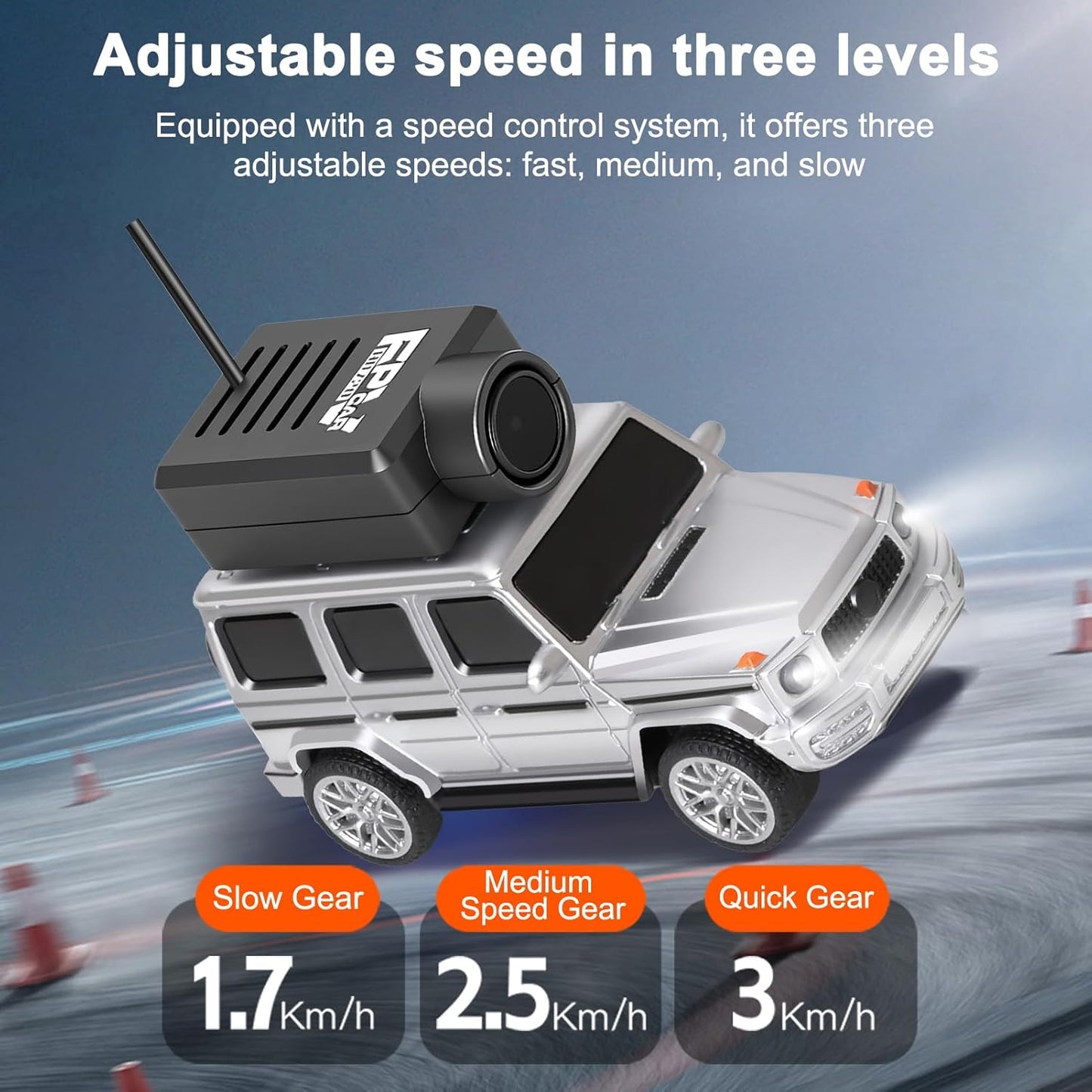 WLtoys 1:64 FPV RC Drift Car with 720P HD Camera, WiFi App & Gyro Control