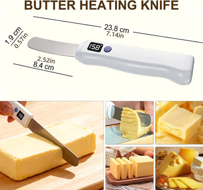 Cordless Rechargeable Heated Butter Knife Fast Heating Waterproof