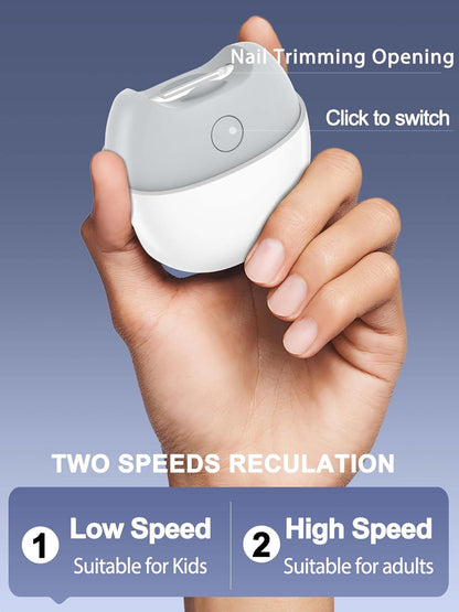 Electric Automatic Nail Clipper with LED Light & USB Rechargeable
