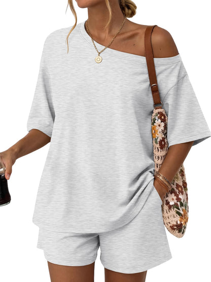 Trendy Queen Women's 2-Piece Summer Lounge Set with Shorts