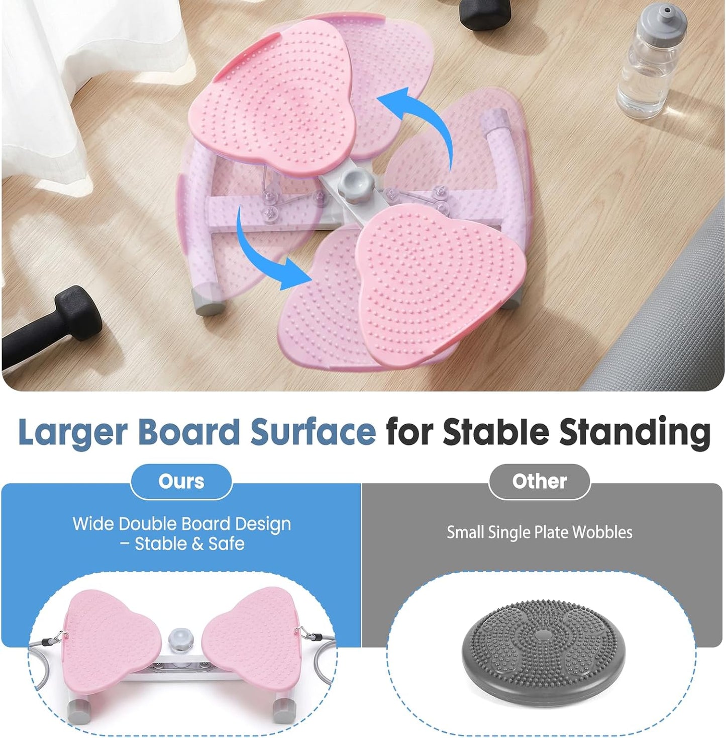 DUMOS Silent Anti-Slip Waist Twister Board, 300lbs Home Waist Trainer