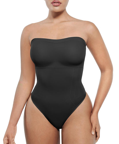 SHAPELLX Strapless Shapewear Bodysuit with Tummy Control