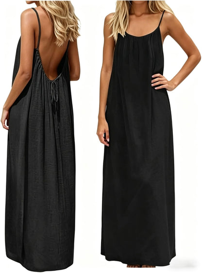 Women's Sleeveless Backless Summer Sundress