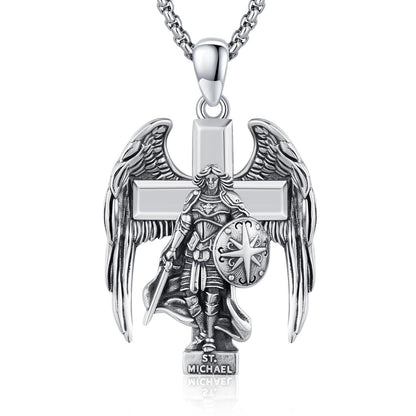 925 Sterling Silver Patron Saint Amulet Necklace