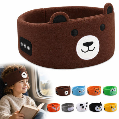 Kids Wireless Headphones with Soft Fleece Headband & Owl Design