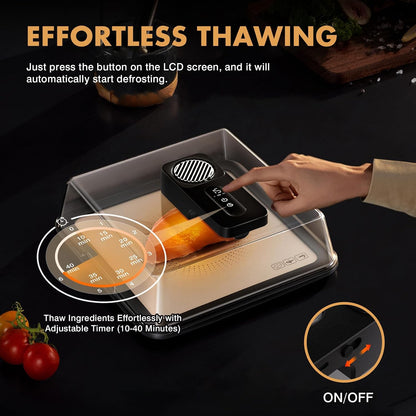 AuntyFey Rapid Meat Defrost Tray Airflow Tech, No Water