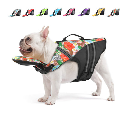 Reflective Dog Life Jacket with Removable Neck Float & Rescue Handle
