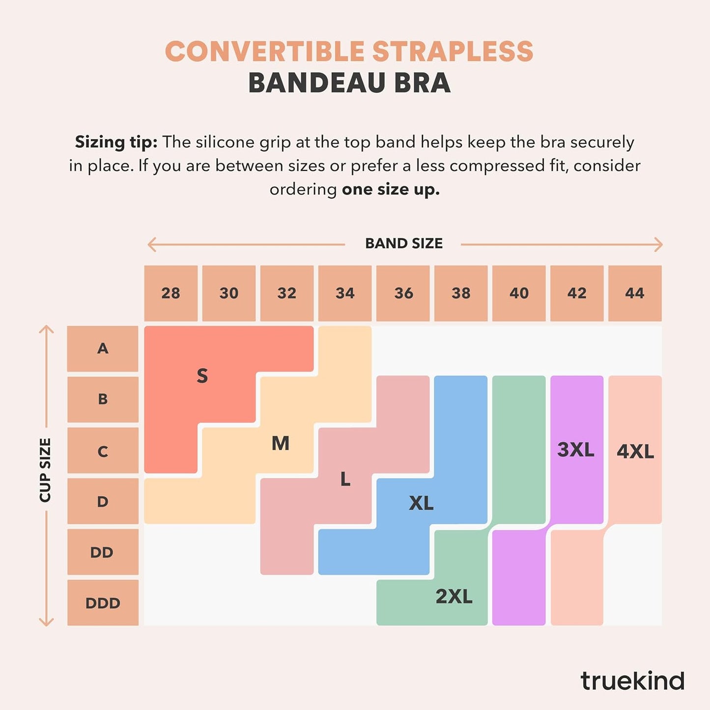 Truekind Wireless Strapless Bandeau Bra for Women