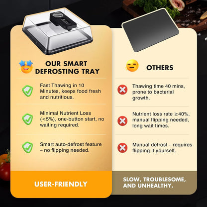 AuntyFey Rapid Meat Defrost Tray Airflow Tech, No Water
