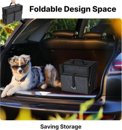Foldable Dog Steps for Car & Truck, Heavy-Duty 4-Step Pet Stairs