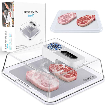 AuntyFey Rapid Meat Defrost Tray Airflow Tech, No Water