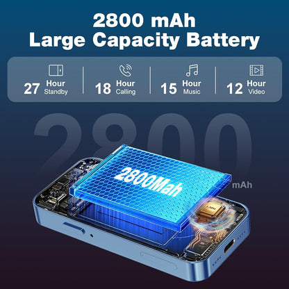Blue Kids Mini Android Smartphone 3GB+32GB Unlocked Backup Phone