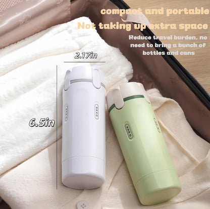 4-in-1 Travel Toiletry Dispenser, Leak-Proof Refillable Bottles