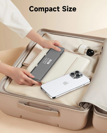 Foldable Bluetooth Keyboard with Magnetic Stand, Rechargeable & Portable