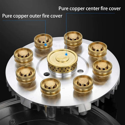 7.0KW Gas Stove, NG/LPG Compatible, Flameout Safety