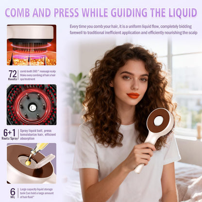 Electric 3-in-1 Scalp Massager, Nano Mist, IPX7 Waterproof, Portable