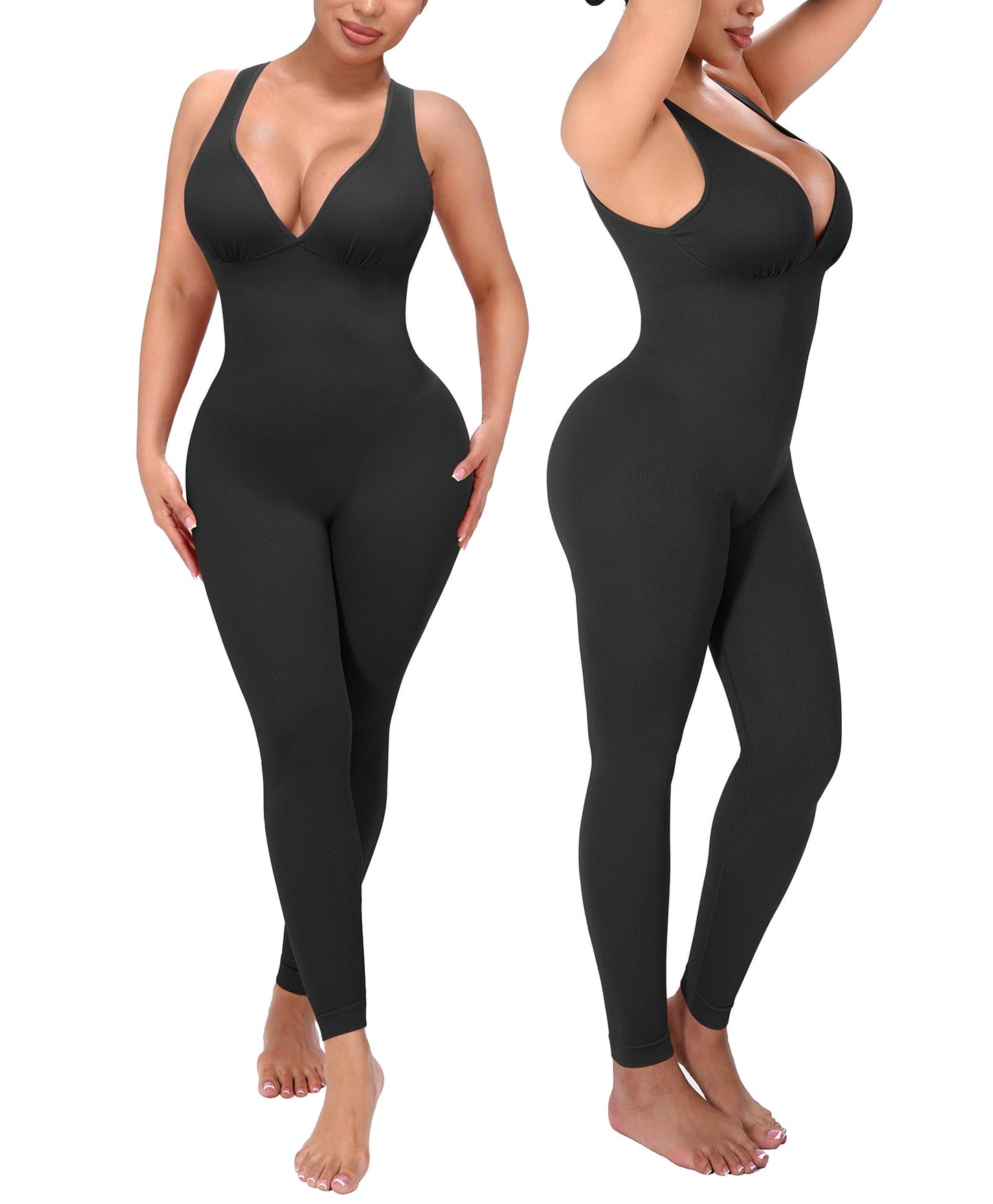 SHAPELLX Women's Tummy Control One-Piece Yoga Jumpsuit