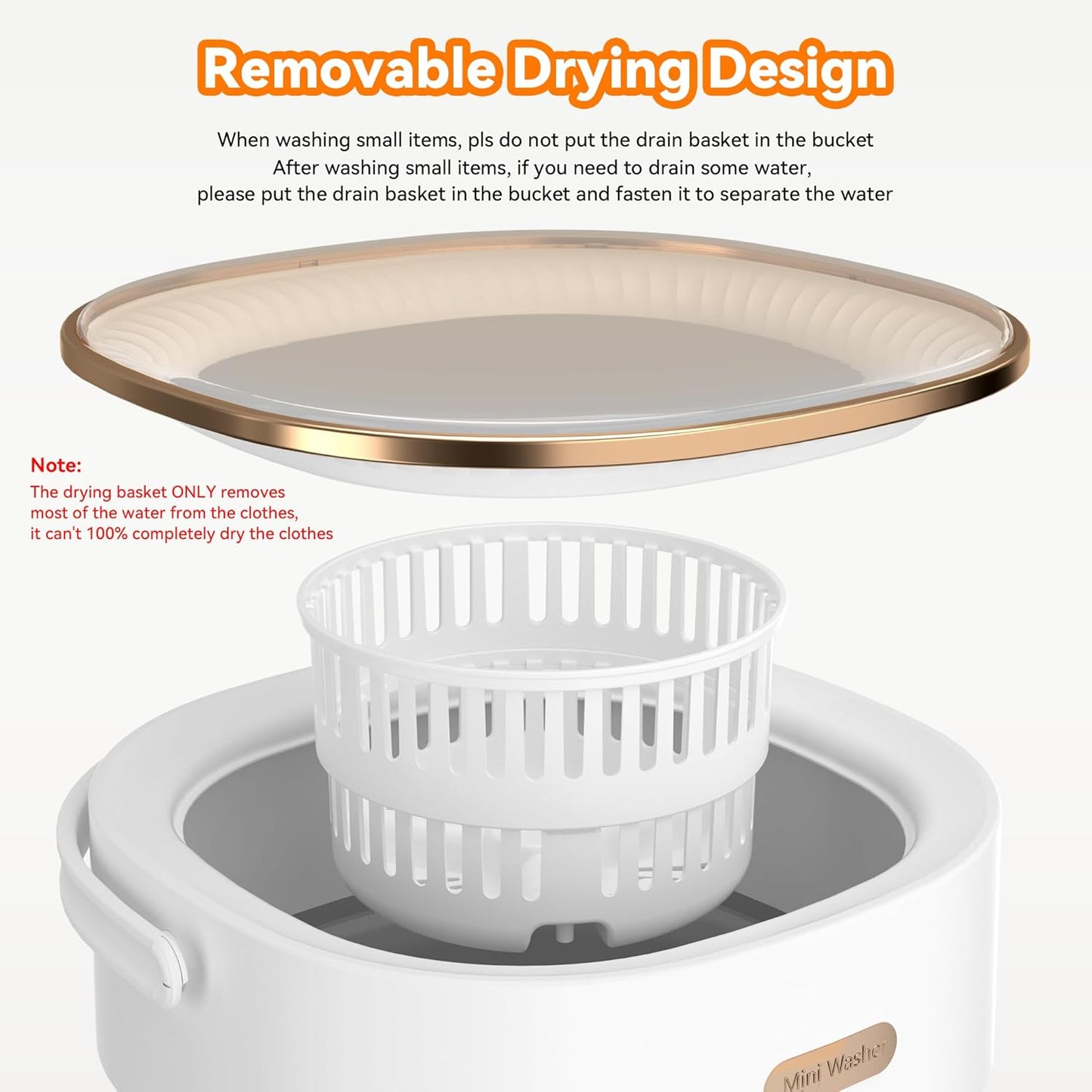 20L Foldable Portable Washing Machine with Spin Dryer for Travel Dorm RV