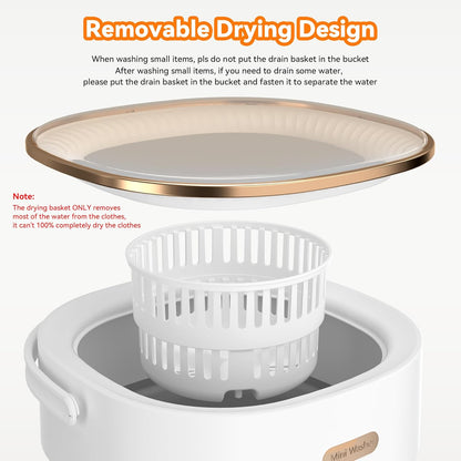 20L Foldable Portable Washing Machine with Spin Dryer for Travel Dorm RV