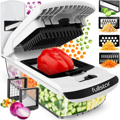 Fullstar Pro 8 in 1 Vegetable Chopper Mandoline Slicer with Storage Container