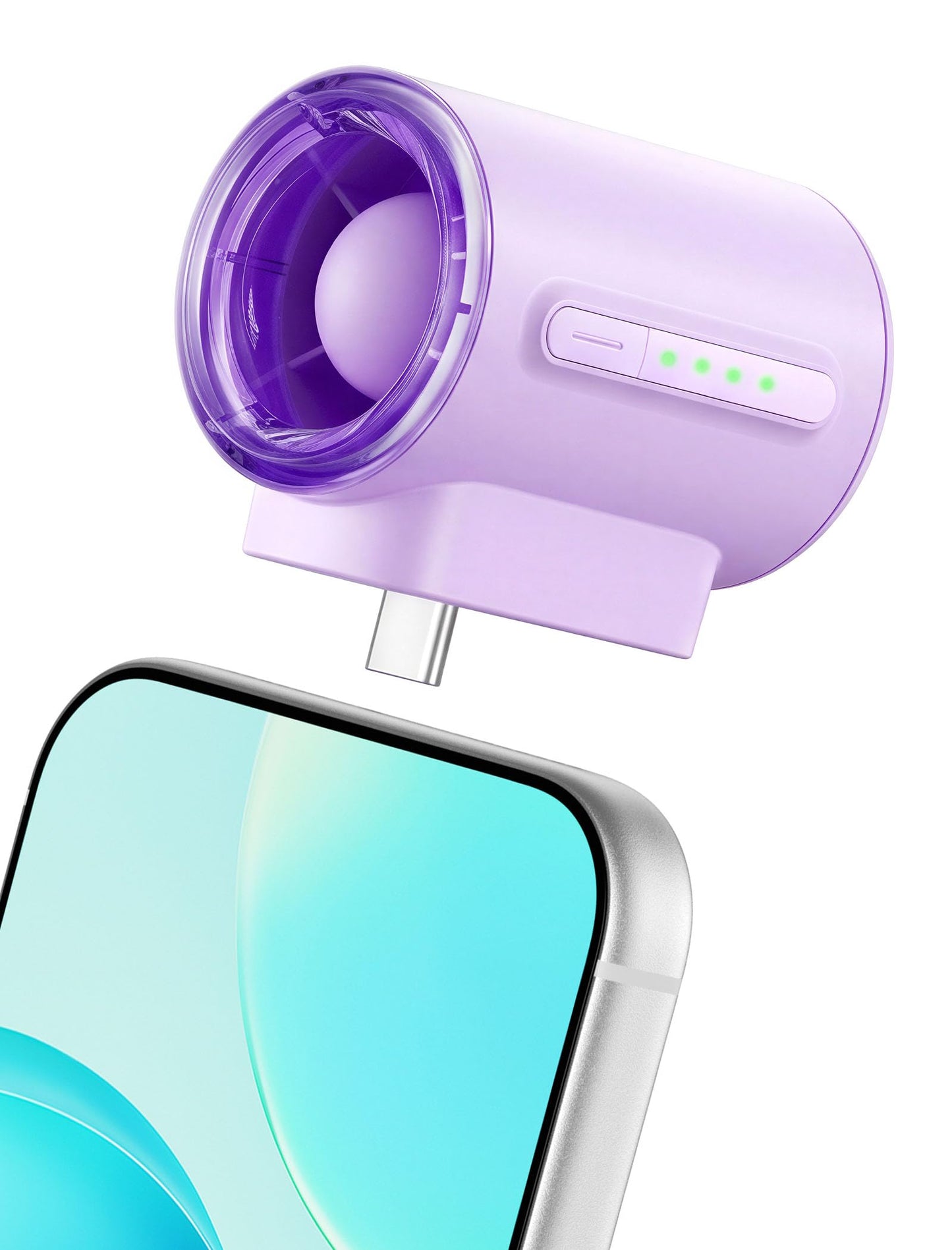Portable USB C Phone Cooling Fan 17000RPM 4 Speed Mini Fan for iPhone Tablet