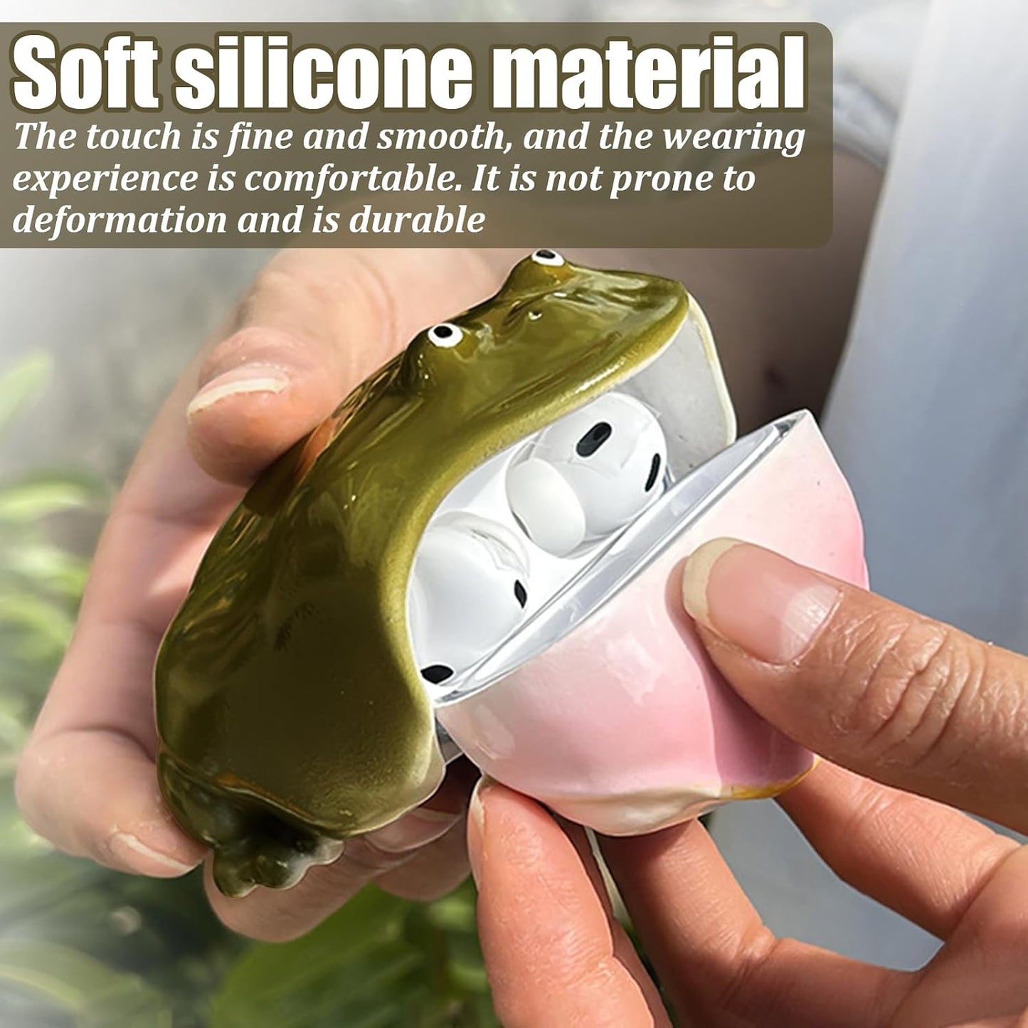 Frog AirPods Case, Cute Cartoon Silicone Cover for AirPods 4/Pro 2/3