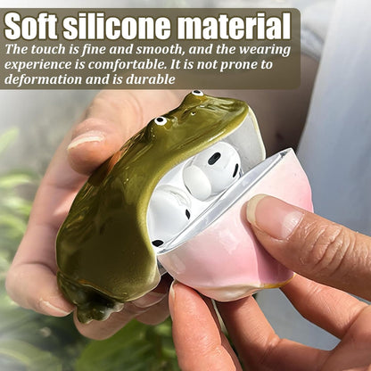 Frog AirPods Case, Cute Cartoon Silicone Cover for AirPods 4/Pro 2/3