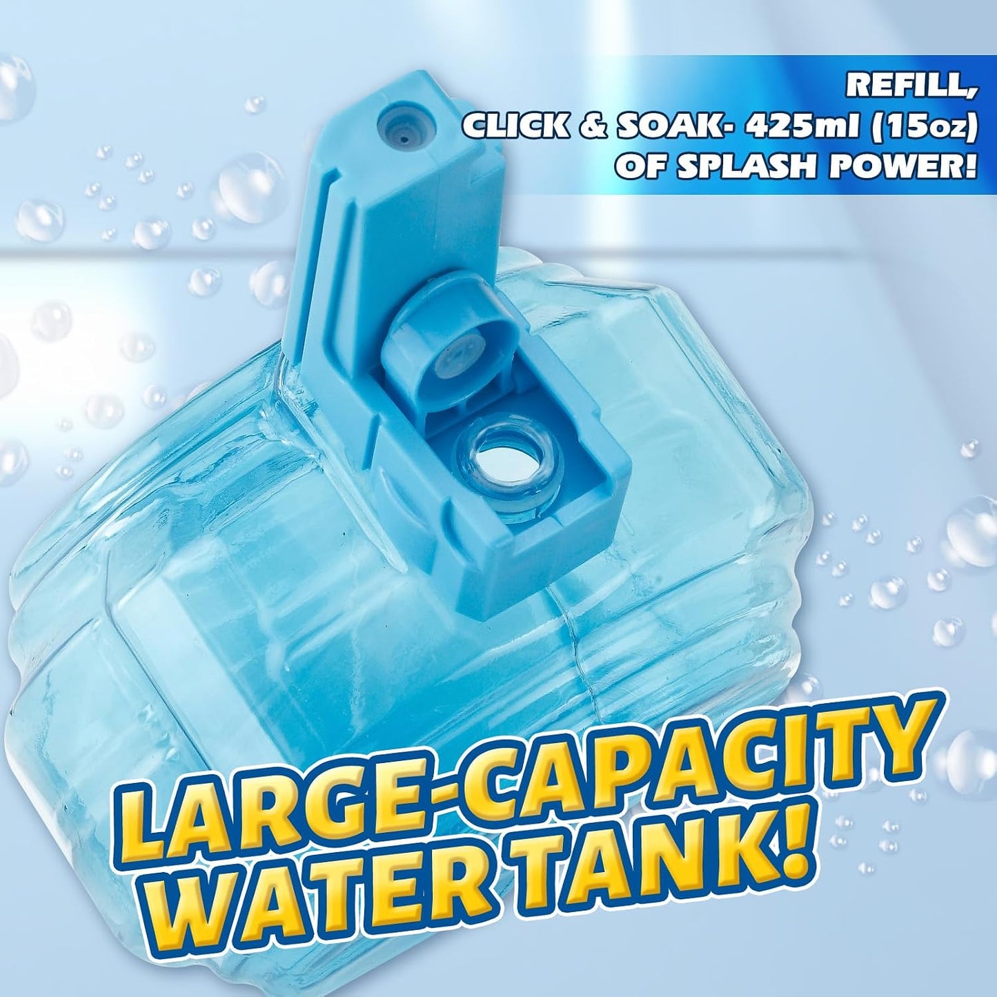 Automatic Electric Water Blaster Toy - High Capacity Water Soaker with Dual Rechargeable Batteries & LED Light Up, Outdoor Pool Toys for Kids Adults