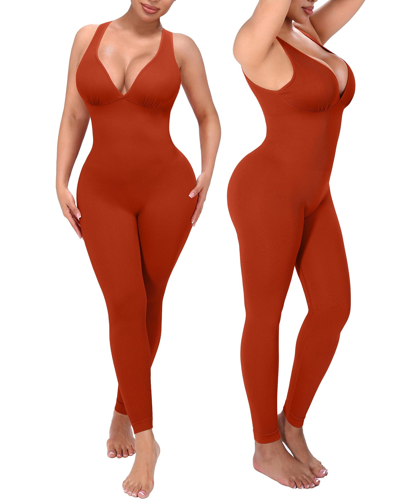SHAPELLX Women's Tummy Control One-Piece Yoga Jumpsuit